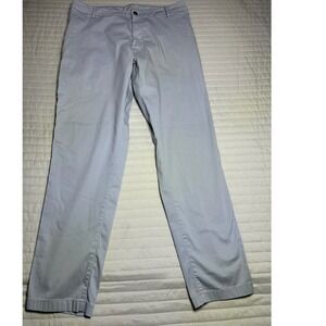 Birddogs Mens 34x30 Grey Slim Stretch LINER Pants Casual Golf‎ Performance Chino